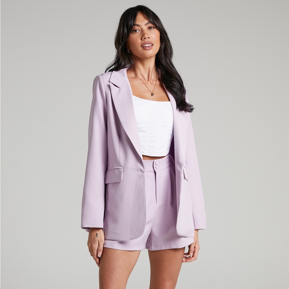 SHOWPO ASHESHA TAILORED SUITING BLAZER IN LILAC